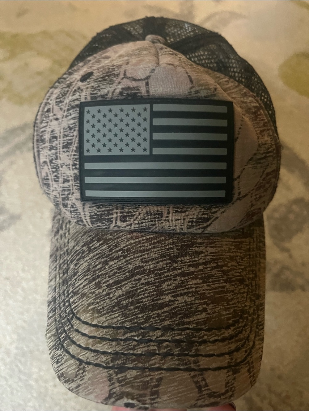 Affliction Men's USA Flag Trucker Hat - Tan/Black